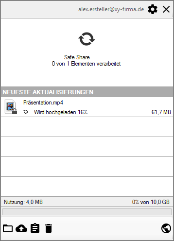 Upload-Benachrichtigung