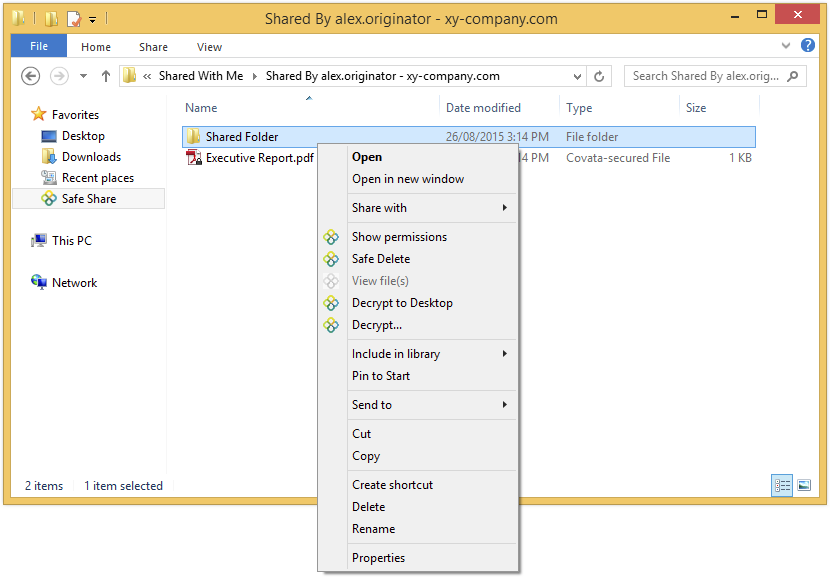 Identifying a folder's permissions