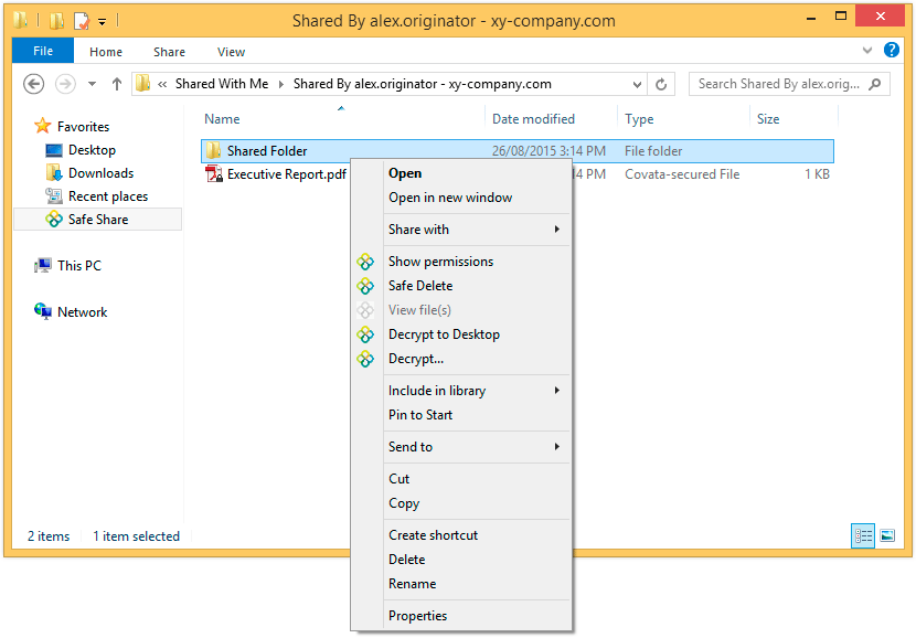 Identifying a folder's permissions
