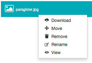 Right-clicking a file as a collaborator with Modify permissions - context menu