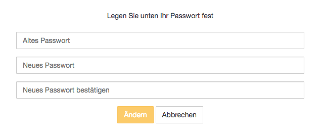 Änderung Ihres Passworts