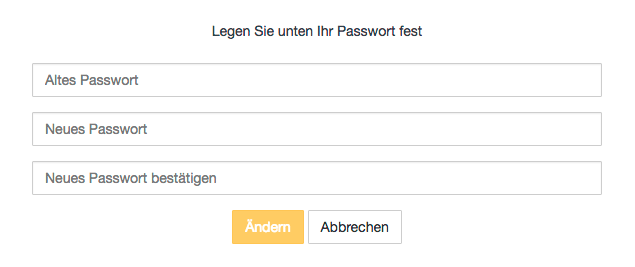 Änderung Ihres Passworts