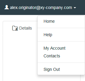 Safe Share application menu