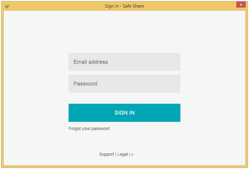 Sign-in dialog box
