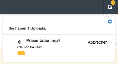Uploads im Gang