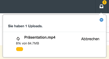 Uploads im Gang