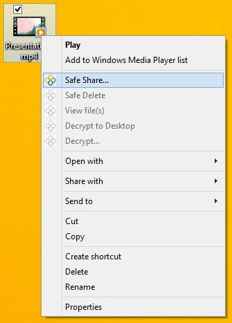 Sharing a file from desktop