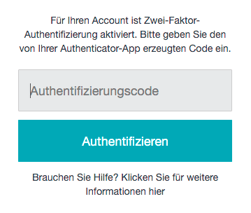 Safe Share 2FA-Authentifizierungscode