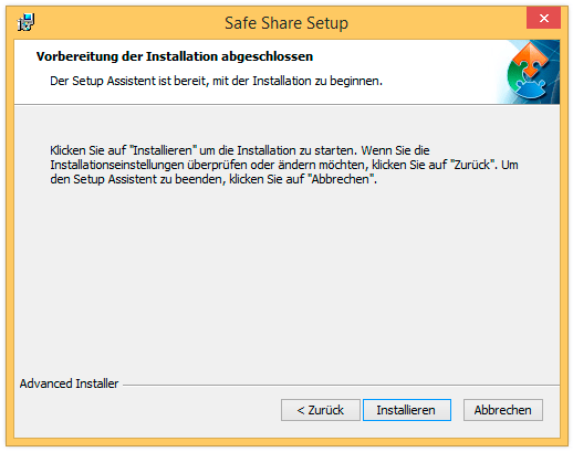 Setup-Assistent - Installationsbereit