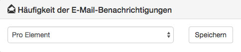 Abschnitt Häufigkeit der E-Mail-Benachrichtigungen