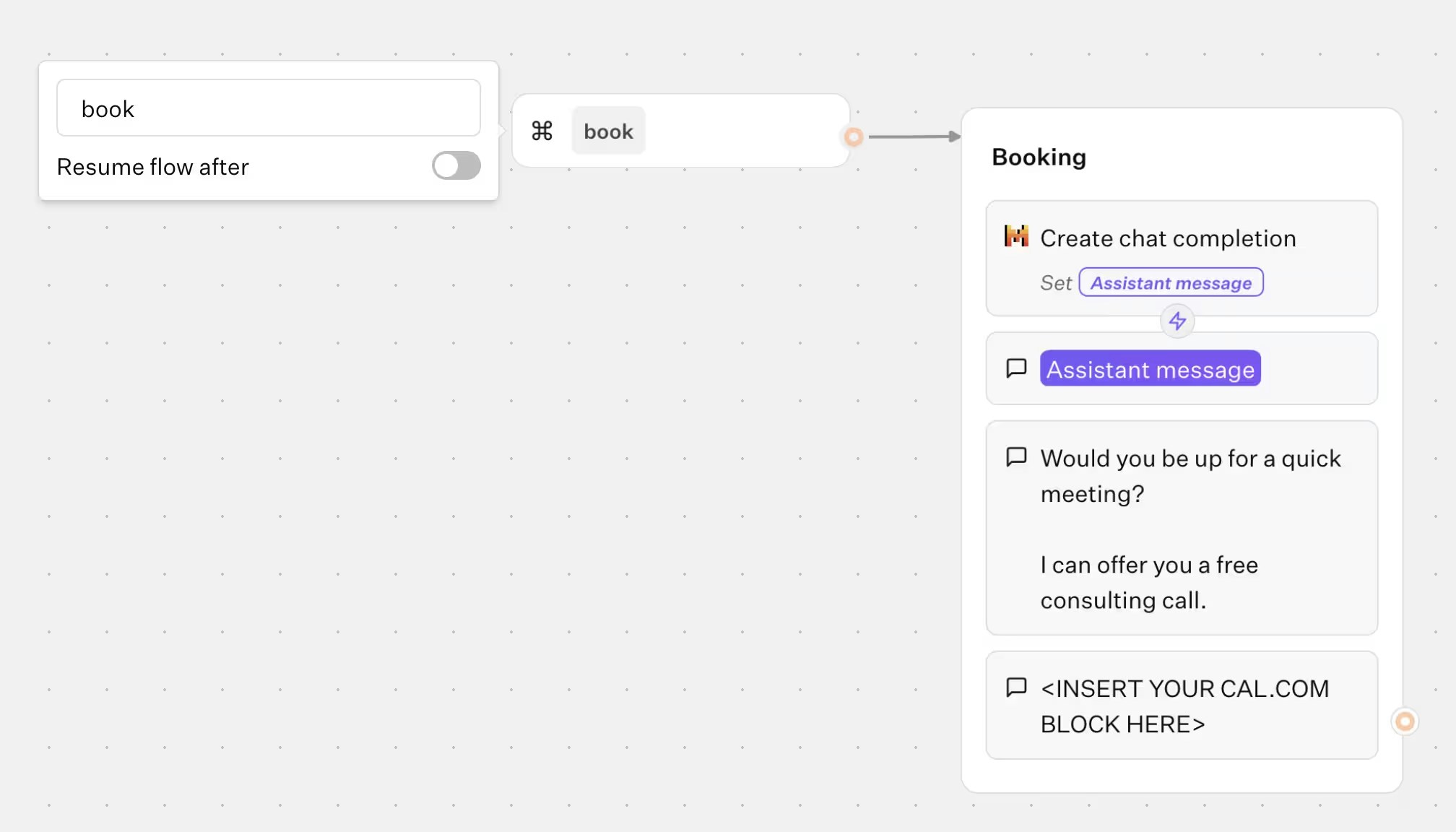 Command event in Typebot editor