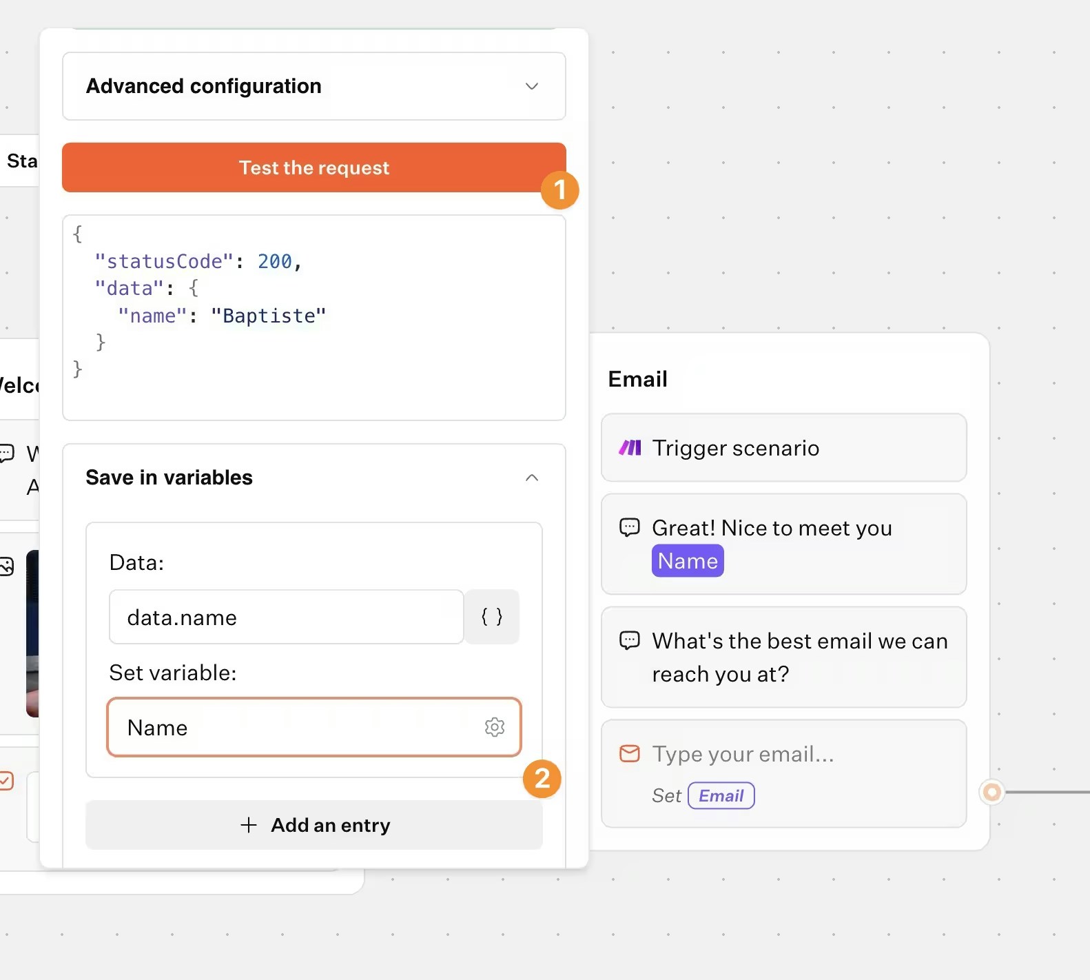 Make.com block save in variables