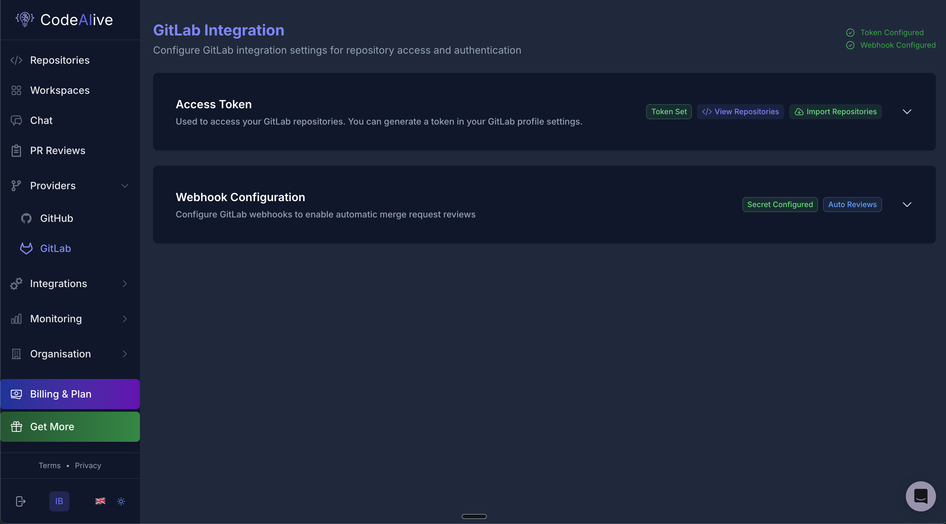 GitLab Integration Settings