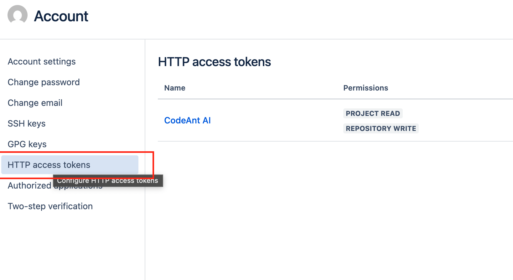 HTTP Access Tokens