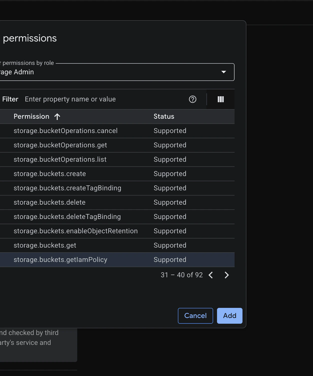 Add permissions