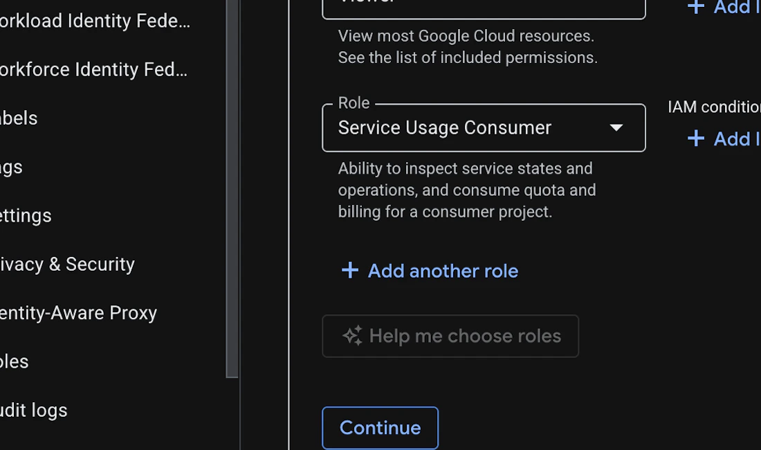 Service account roles