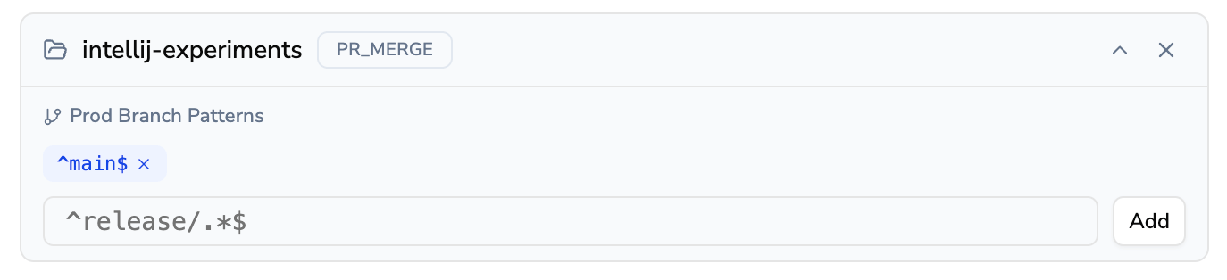 Add repository with prod branch patterns