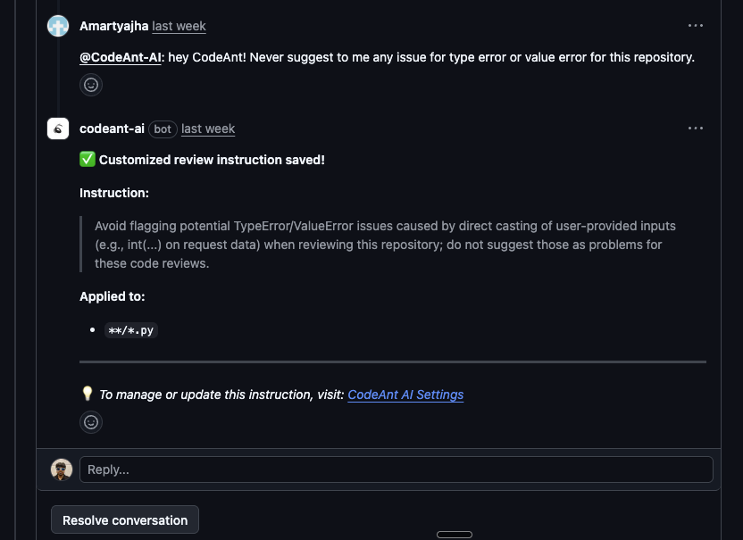 Chat - CodeAnt AI