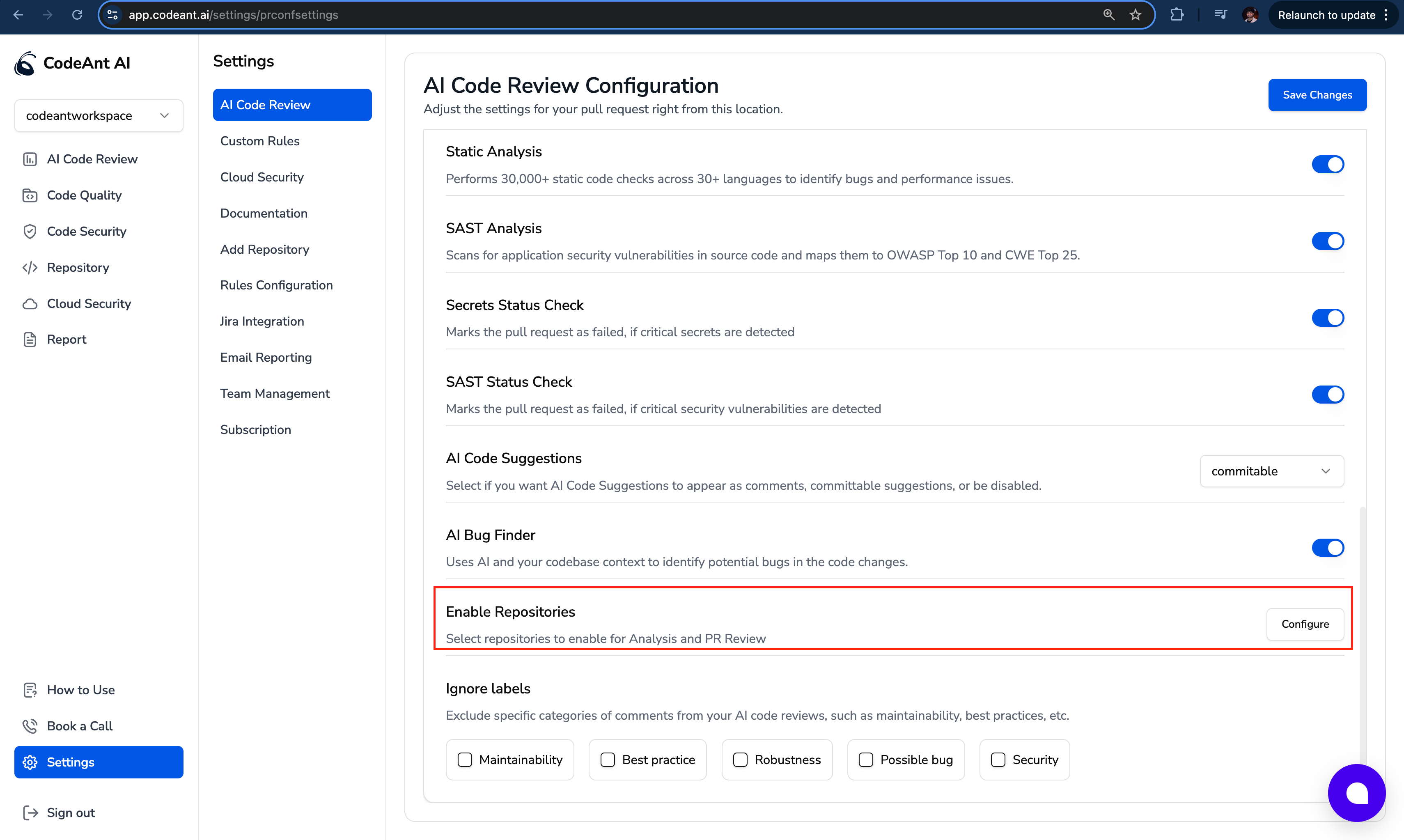 Configure Repositories