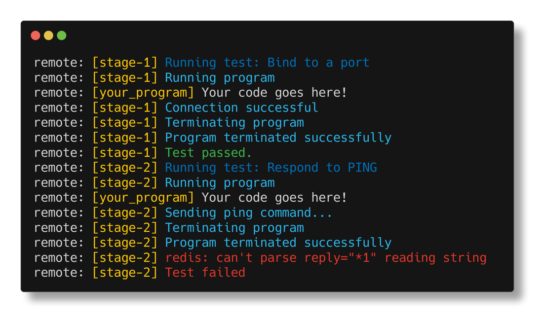Fail Programming How do I debug test failures? - CodeCrafters