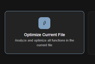 Optimize current file quick action card