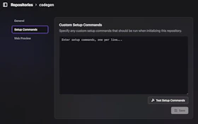 Setup Commands UI