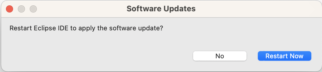 Restart Eclipse