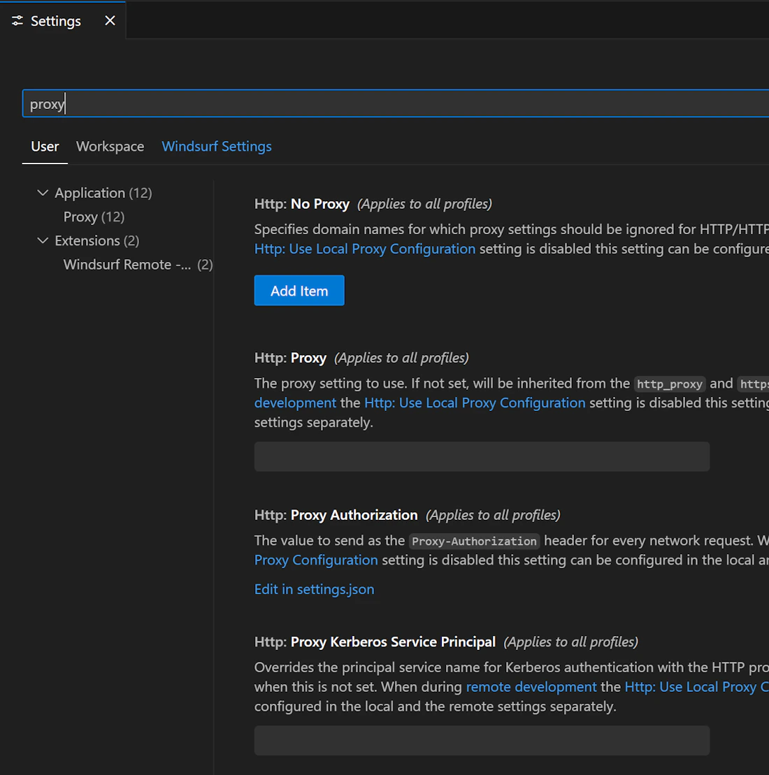 Proxy Configuration in Windsurf Editor - Windsurf Docs
