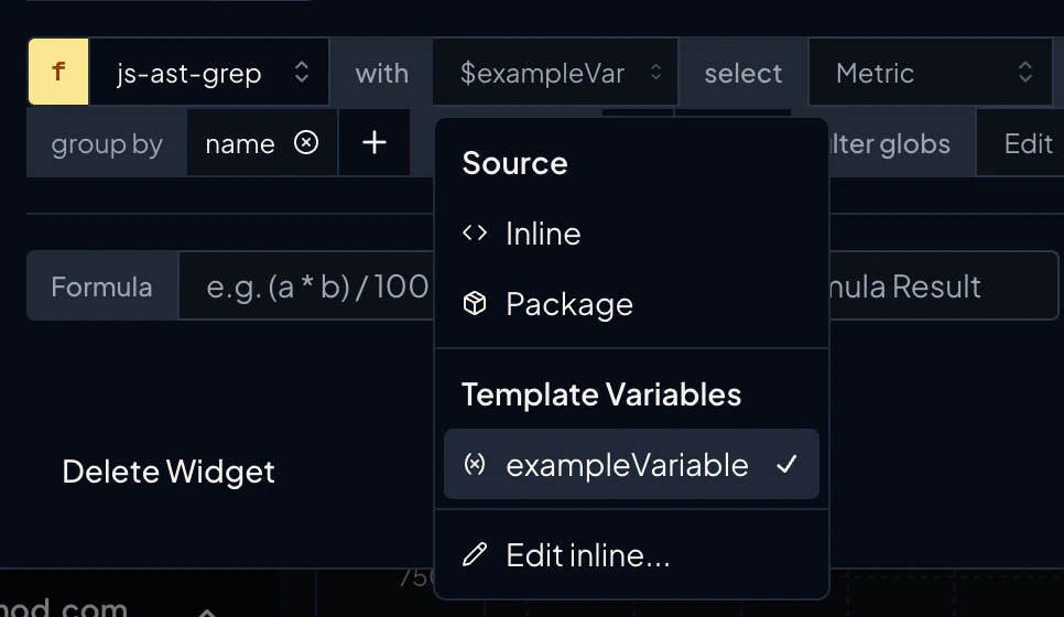 Referencing template variables