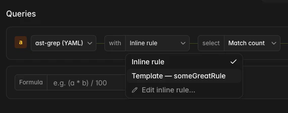 Referencing template variables