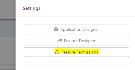 Feature permissions
