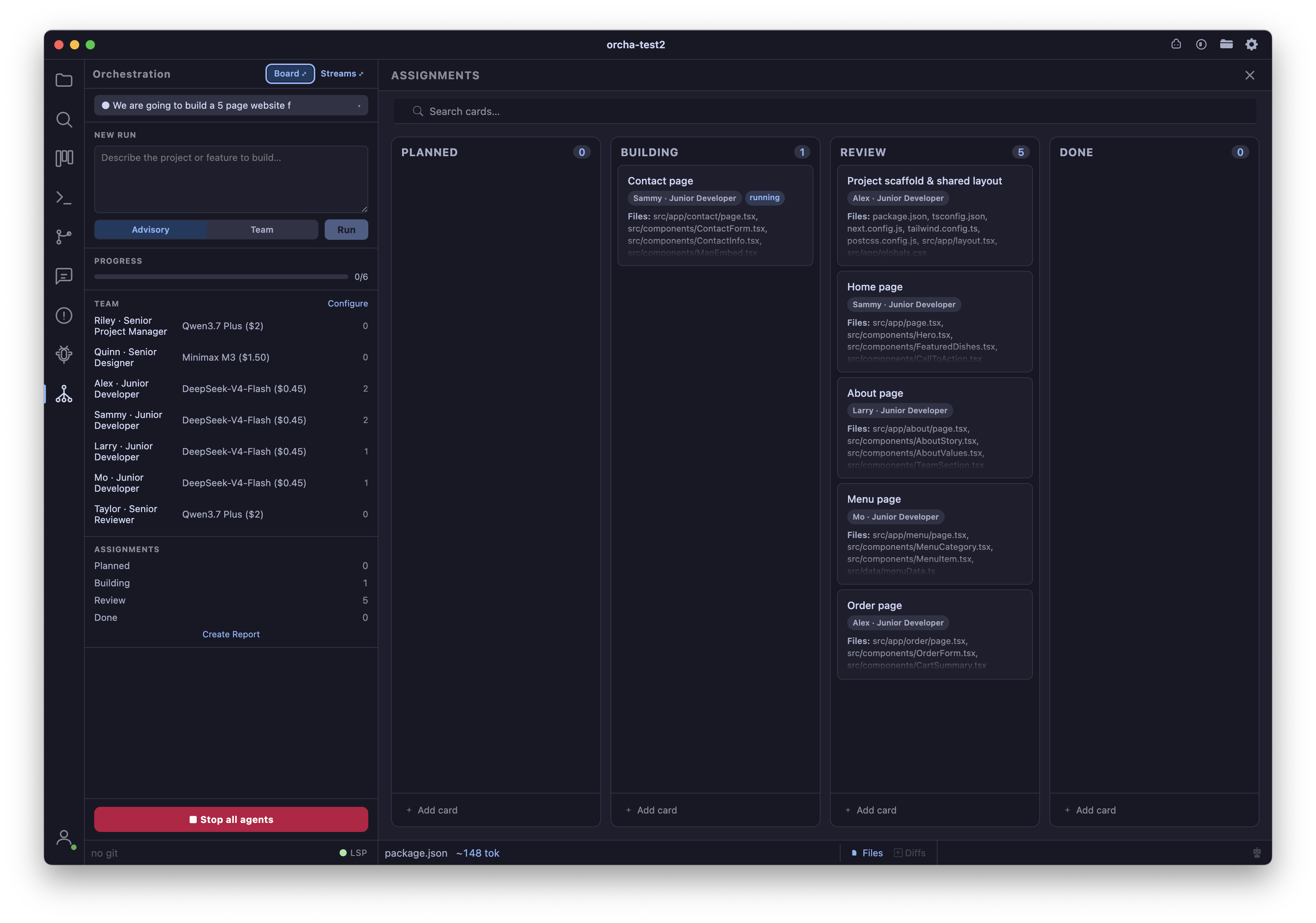 Orchestrator tasks