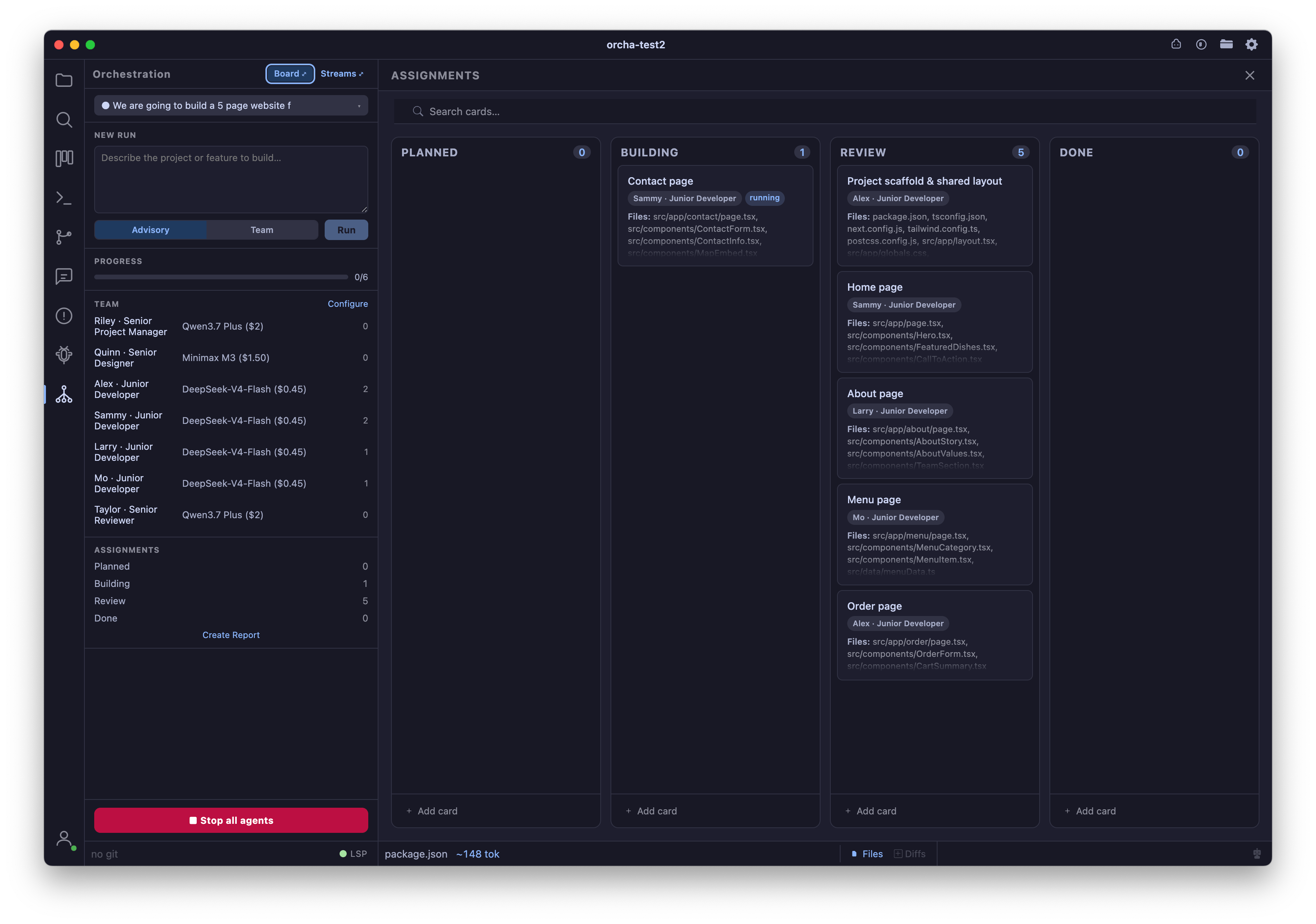 Orchestrator tasks