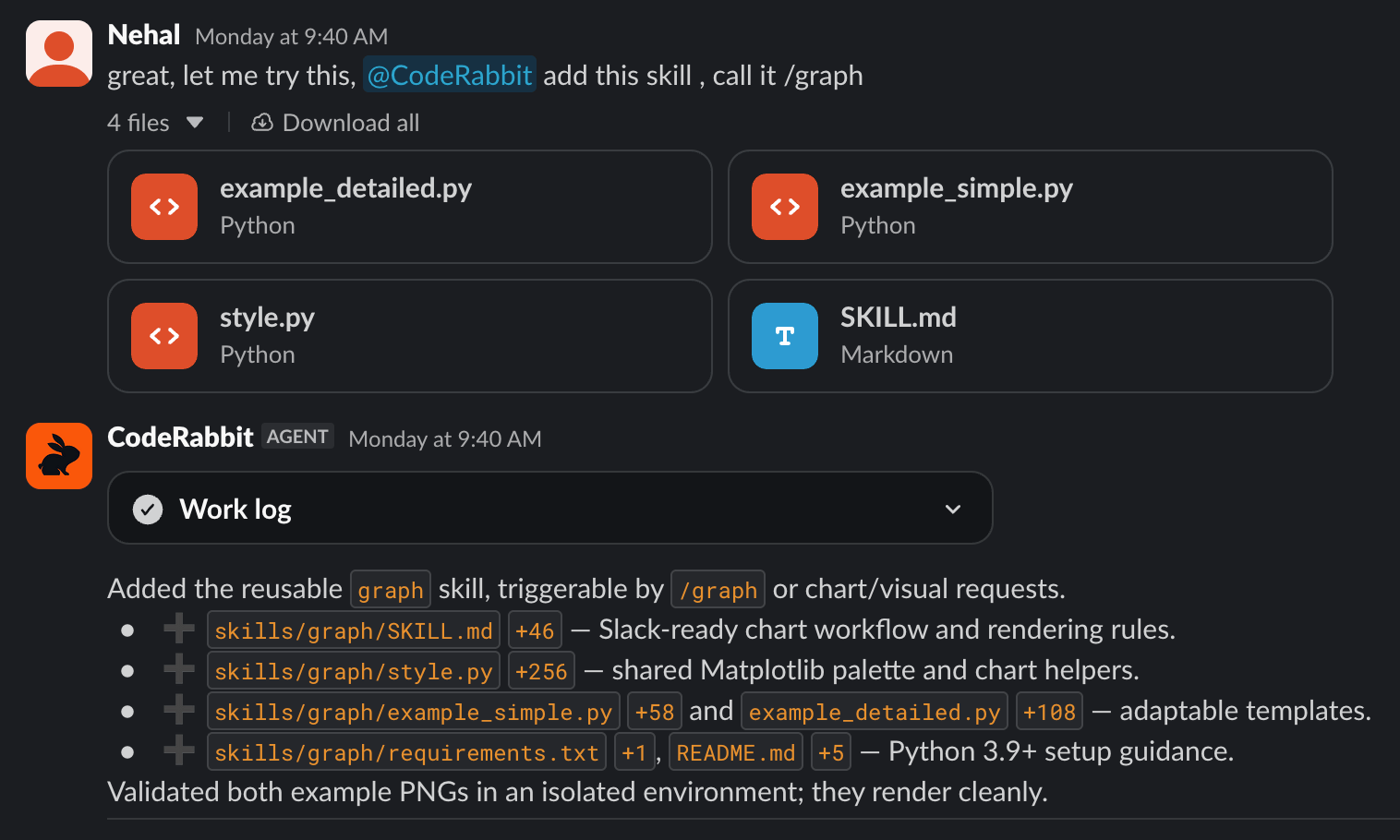 CodeRabbit Agent authoring a durable skill