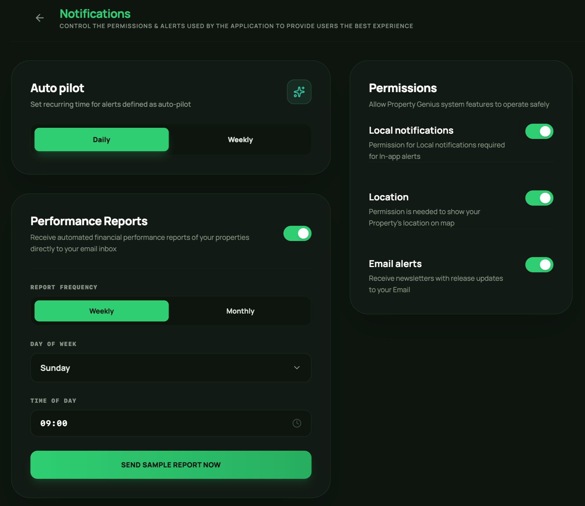 Notifications Settings