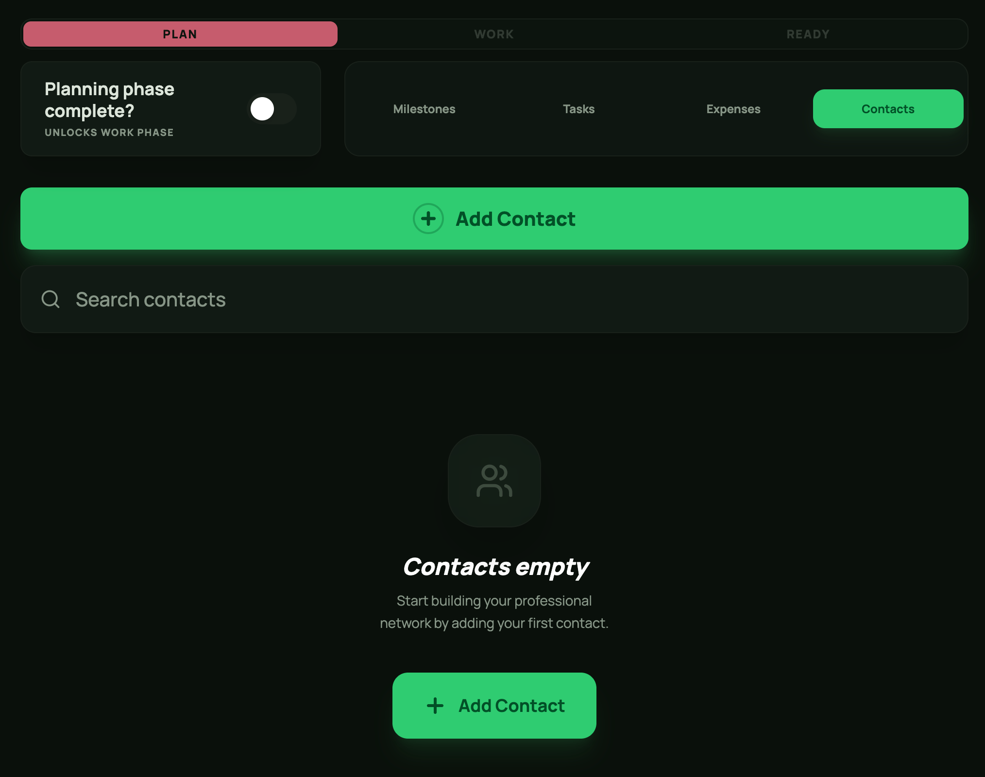 Contacts Page