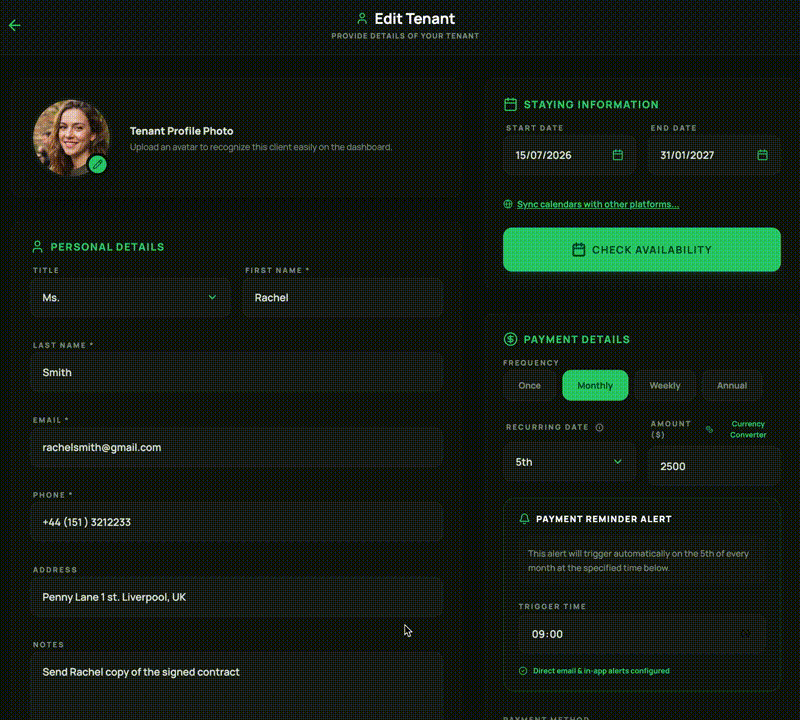 Add Tenant