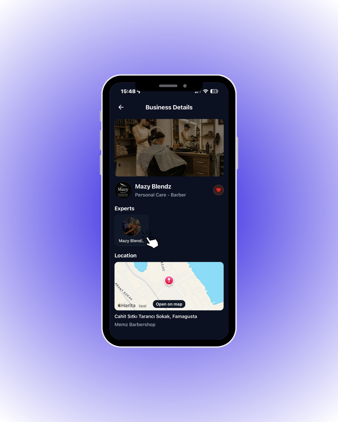 Business detail page
