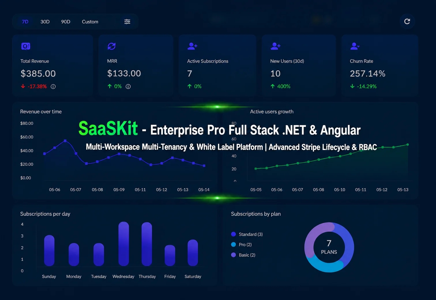SaaSKit Dashboard Overview