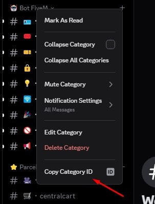 Conseguir ID Categoria