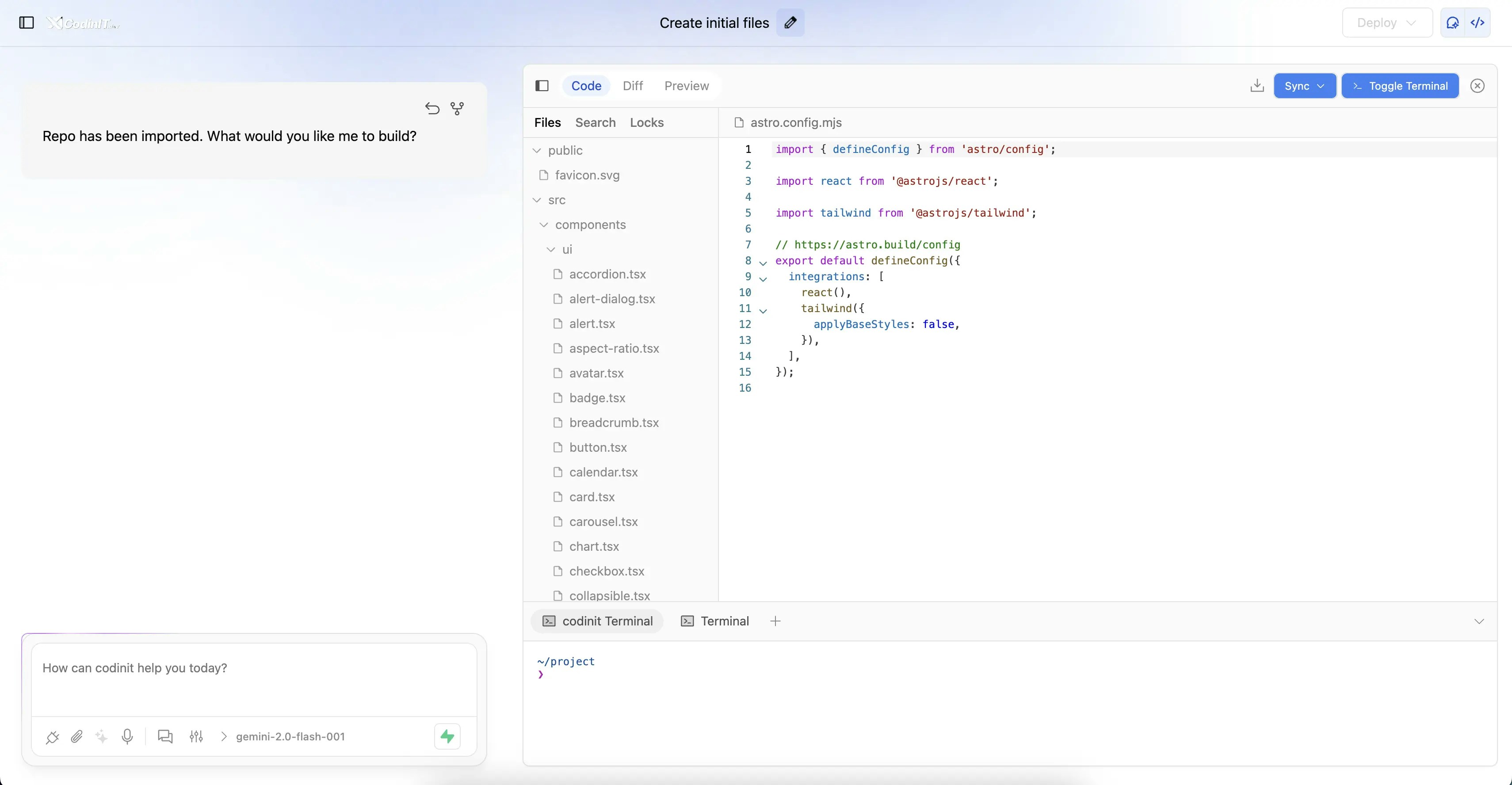 Light mode interface