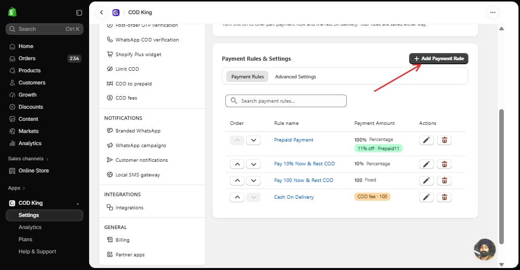 Add Payment Rule