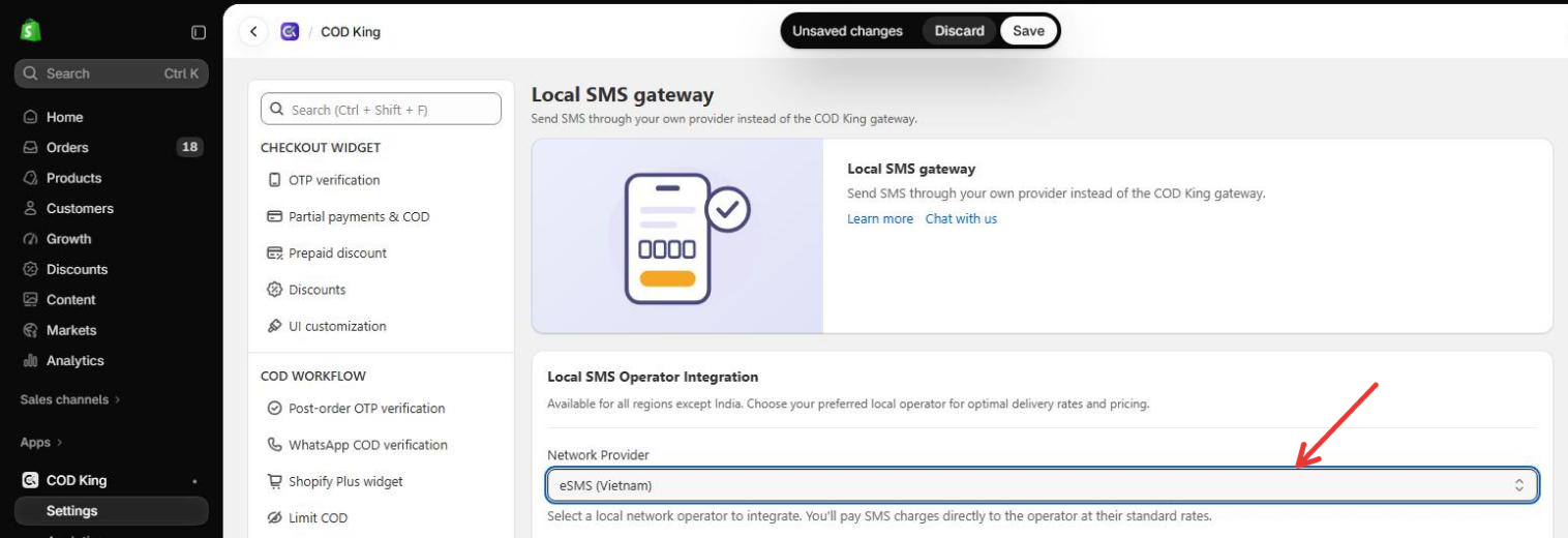 eSMS (Vietnam) selected as Network Provider