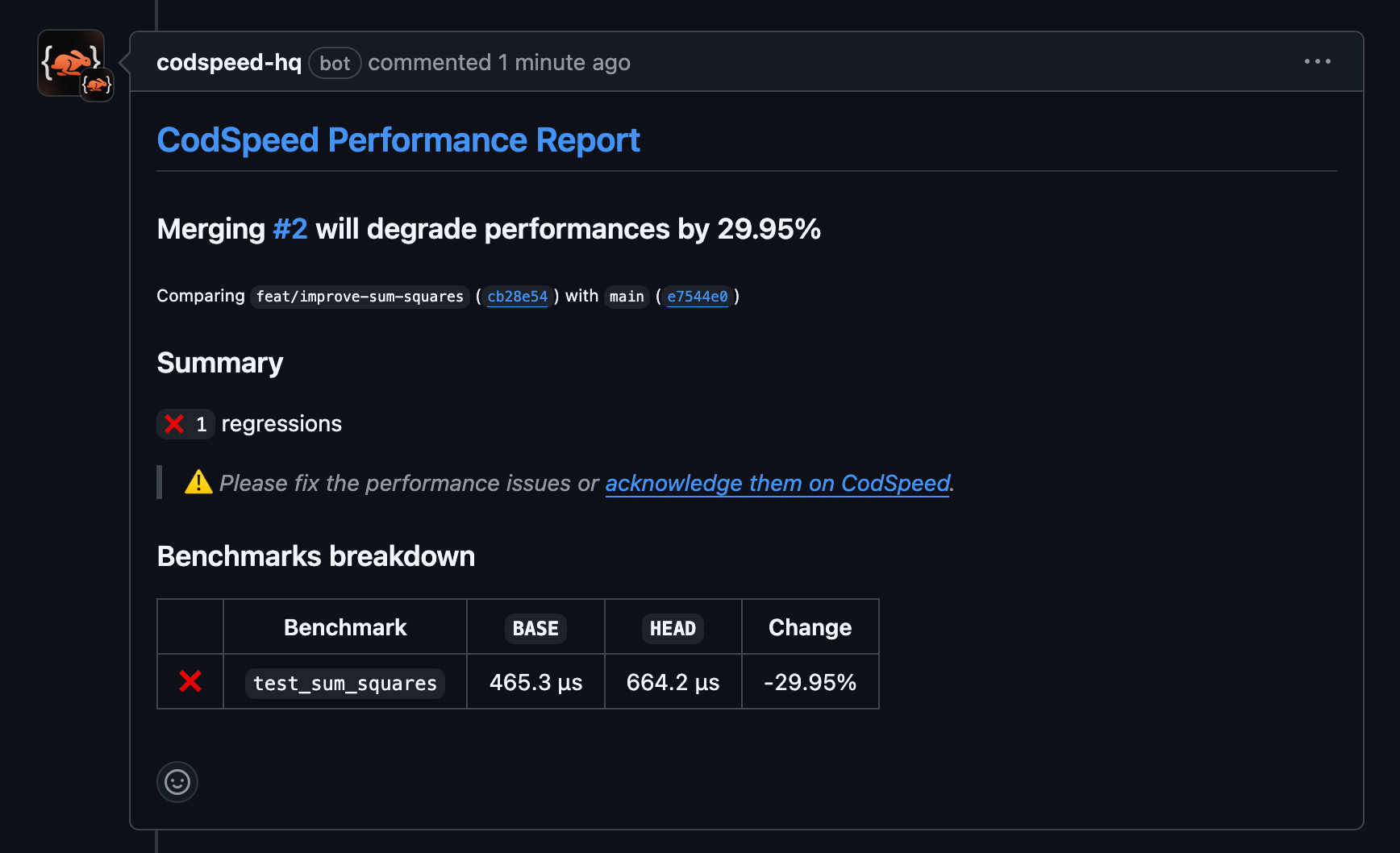 Quickstart - CodSpeed Docs