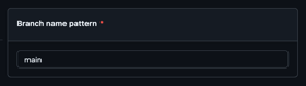 Set the branch name pattern