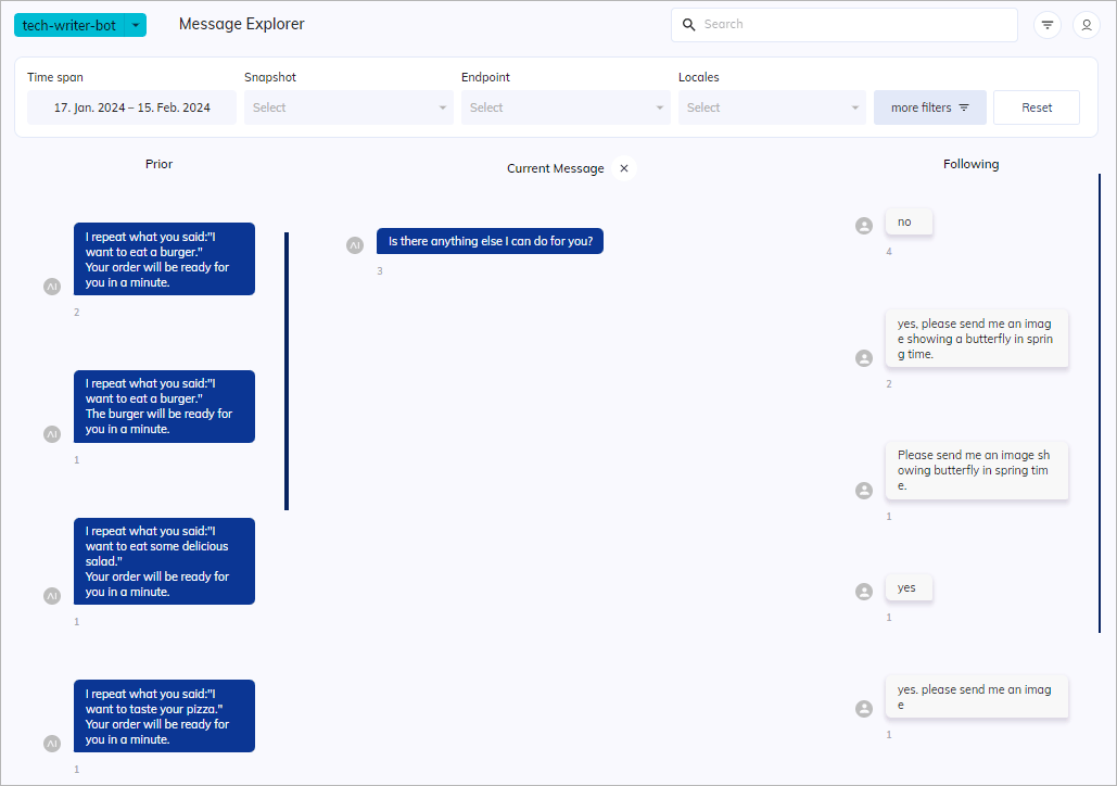 Message Explorer Message Explorer - Cognigy Documentation