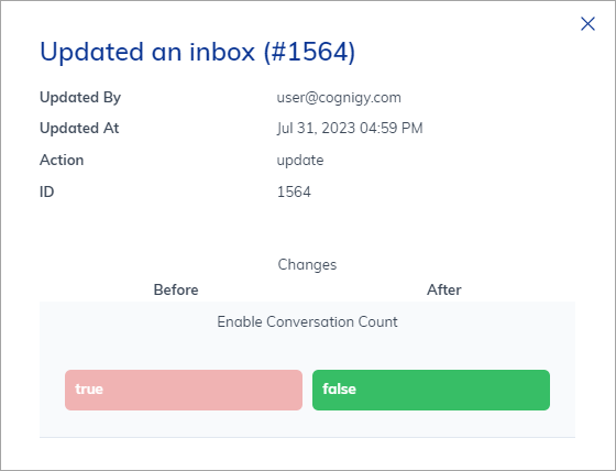 Audit Logs Changes