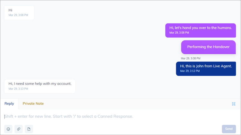Live Agent Conversation