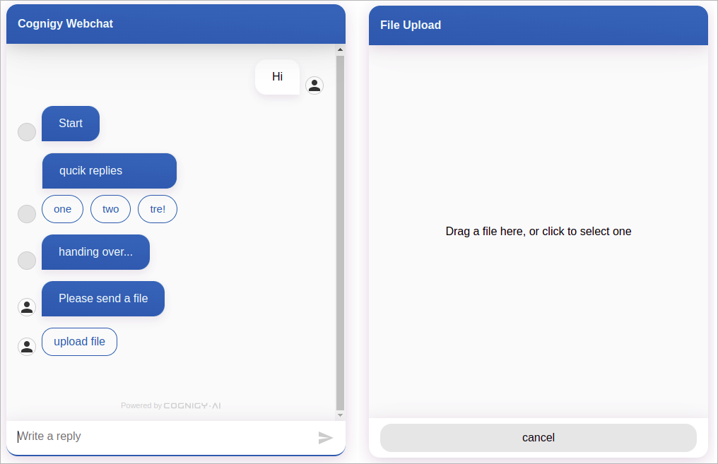 Live Agent request file upload webchat