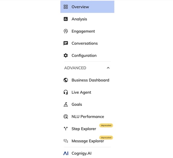 Insights left-side menu listing available reports and explorers